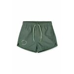 Otroške kratke hlače Liewood zelena barva - zelena. Otroški kratke hlače iz kolekcije Liewood. Model izdelan iz vzorčaste tkanine. Model ima zaščito pred soncem UPF 40+.