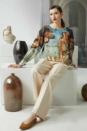 Majica Medicine ženska - pisana. Bluza iz posebne kolekcije Eviva L'arte. Model izdelan iz vzorčaste tkanine.
