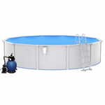 shumee Črpalni bazen s peščenim filtrom in lestvijo, 550x120 cm