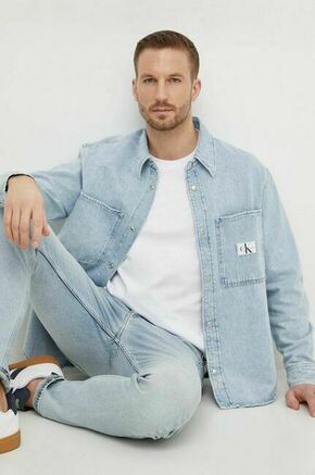 Jeans srajca Calvin Klein Jeans moška - modra. Srajca iz kolekcije Calvin Klein Jeans
