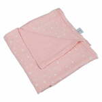 Rožnata otroška odeja iz muslina 75x75 cm – Bébé Douceur