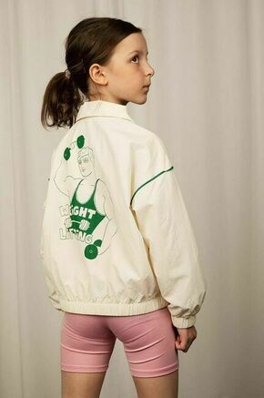 Otroška bomber jakna Mini Rodini bela barva - bela. Otroški Bomber jakna iz kolekcije Mini Rodini. Prehoden model