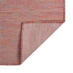 shumee Zunanja preproga z ravnim tkanjem, 100x200 cm, rdeča