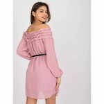 ITALY MODA Ženska mini obleka AMELINE roza DHJ-SK-6831.36_384418 Univerzalni