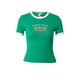 Kratka majica Tommy Jeans Archive Games ženska, zelena barva - zelena. Kratka majica iz kolekcije Tommy Jeans, izdelana iz tanke, elastične pletenine. Model iz zračne tkanine z visoko vsebnostjo bombaža.