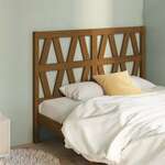Greatstore Vzglavje postelje, medeno rjava, 126x4x100 cm, borov les
