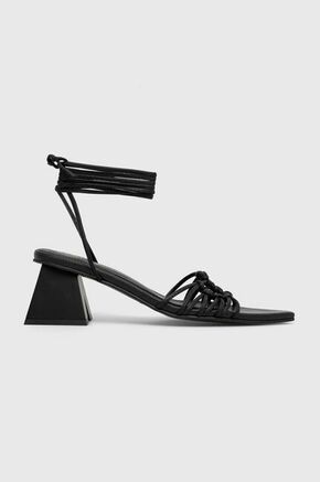 Usnjeni sandali Alohas Mirage črna barva