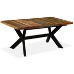 VIDAXL Jedilna miza trden predelan les in jeklo 180 cm