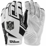 Wilson NFL Stretch Fit Receivers Gloves White/Black Ameriški nogomet