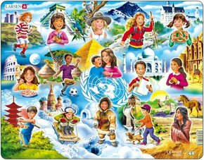 LARSEN Puzzle Otroci na svetu 15 kosov