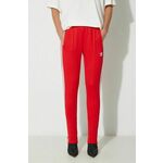 Spodnji del trenirke adidas Originals SST Classic TP rdeča barva, IK6603 - rdeča. Spodnji del trenirke iz kolekcije adidas Originals. Model izdelan iz pletenine z aplikacijo. Izdelek vsebuje reciklirana vlakna.