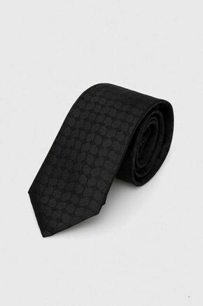 Svilena kravata Joop! črna barva - črna. Kravata iz kolekcije Joop!. Model izdelan iz vzorčaste