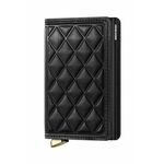 Usnjena denarnica Secrid črna barva, SEd-Black - črna. Mala denarnica iz kolekcije Secrid. Model izdelan iz kombinacije naravnega usnja in kovine.