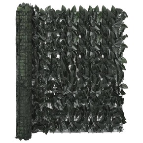 Balkonsko platno s temno zelenim listjem 500x100 cm