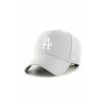 Kapa s šiltom 47 brand MLB Los Angeles Dodgers siva barva, B-MVPSP12WBP-SLA - siva. Kapa s šiltom vrste baseball iz kolekcije 47 brand. Model izdelan iz tkanine z nalepko.