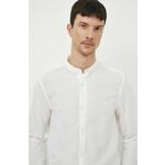 Lanena srajca Calvin Klein bela barva - bela. Srajca iz kolekcije Calvin Klein, izdelana iz lahke tkanine. Model iz tankega materiala je idealen za toplejše letne čase.