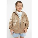 Otroška vodoodporna jakna Mayoral rjava barva - rjava. Otroški Vodoodporna jakna iz kolekcije Mayoral. Nepodložen model, izdelan iz gladkega materiala.
