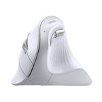 Ugreen Brezžična ergonomska vertikalna miška z Bluetooth in Wi-Fi povezavo - bela
