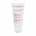 Clarins UV Plus 5P Multi-Protection Moisturizing Screen zaščita pred soncem za obraz za vse tipe kože 30 ml odtenek Beige za ženske