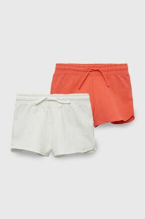 Otroške bombažne kratke hlače zippy 2-pack oranžna barva - bela. Otroški kratke hlače iz kolekcije zippy. Model izdelan iz pletenine.