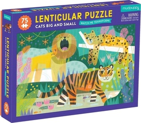 Mudpuppy Puzzle Lenticular Cats male in velike 75 kosov