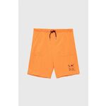 Otroške kratke hlače Birba&amp;Trybeyond oranžna barva - oranžna. Otroški kratke hlače iz kolekcije Birba&amp;Trybeyond, izdelane iz udobnega materiala. Lahkoten in prijeten material, namenjen toplejšim letnim časom.