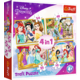 Trefl Puzzle 4v1 - Šťastný deň / Disney Princezné