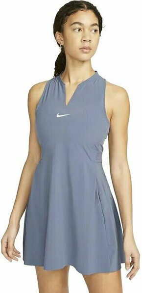 Nike Dri-Fit Advantage Womens Tennis Dress Blue/White S Teniška obleka