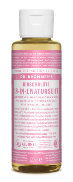 "Dr. Bronner's 18in1 naravno milo češnjev cvet - 120 ml"