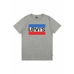 Levi's t-shirt 86-176 cm - siva. Otroški t-shirt iz kolekcije Levi's. Model izdelan iz pletenine s potiskom.
