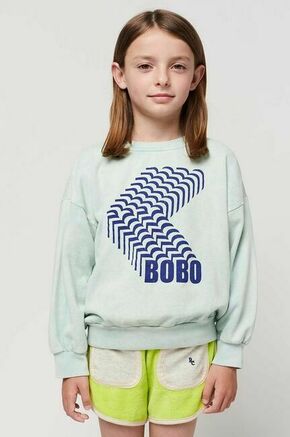 Otroški bombažen pulover Bobo Choses - modra. Otroški pulover iz kolekcije Bobo Choses