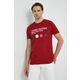 Bombažna kratka majica Tommy Hilfiger rdeča barva - rdeča. Ohlapna kratka majica iz kolekcije Tommy Hilfiger. Model izdelan iz tanke, elastične pletenine.
