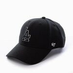 47brand kapa MLB Los Angeles Dodgers - črna. Kapa s šiltom vrste baseball iz kolekcije 47brand. Model izdelan iz enobarvnega materiala.