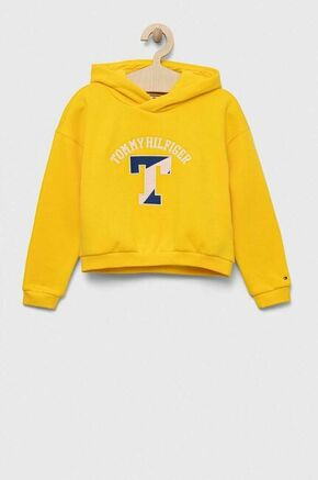 Otroški pulover Tommy Hilfiger rumena barva