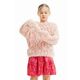 Otroški pulover s primesjo volne Desigual - pisana. Otroške Pulover iz kolekcije Desigual. Model z okroglim izrezom, izdelan iz vzorčaste pletenine.