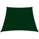 VIDAXL Senčno jadro oksford blago trapez 2/4x3 m temno zeleno