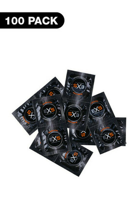 EXS Black - kondom iz lateksa - črn (100 kosov)
