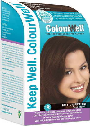 "ColourWell Barva za lase temna kostanjevo rjava - 100 g"