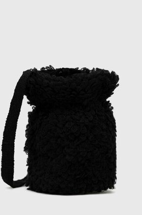 Otroška torbica Sisley črna barva - črna. Majhna torbica iz kolekcije Sisley. Model brez zapenjanja izdelan iz tekstilnega materiala.