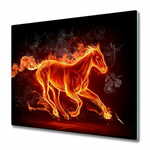 tulup.si Steklena podloga za rezanje Konj je v plamenih 60x52 cm