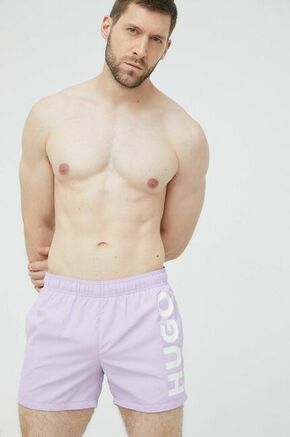 HUGO kopalne hlače - vijolična. Plavajoče hlače iz zbirke HUGO. Model narejen iz udoben material.