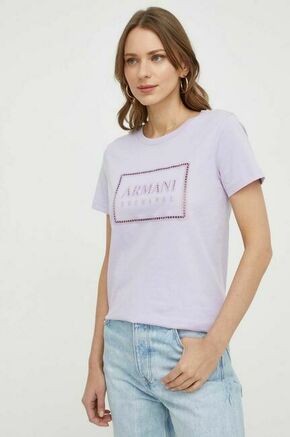 Bombažna kratka majica Armani Exchange ženski