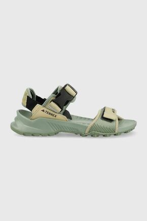Sandali adidas TERREX Hydroterra zelena barva - zelena. Sandali iz kolekcije adidas TERREX. Model z vrezanim nedrsečim podplatom.