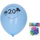 Balon 30 cm - set 5, s številko 20