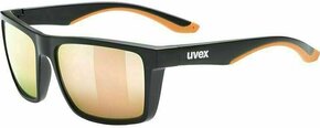 Sončna očala Uvex črna barva - črna. Sončna očala iz kolekcije Uvex. Model s zrcalnimi stekli in okvirji iz plastike. Ima filter UV 400.