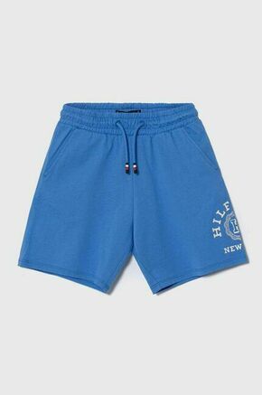 Otroške bombažne kratke hlače Tommy Hilfiger - modra. Otroški kratke hlače iz kolekcije Tommy Hilfiger