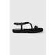 Usnjeni sandali Weekend Max Mara Pilard2 ženski, črna barva, 2415521135670 - črna. Sandali iz kolekcije Weekend Max Mara. Model je izdelan iz naravnega usnja. Model z mehkim, oblikovanim vložkom zagotavlja udobje.