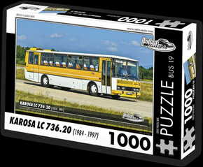 RETRO-AUTA© Puzzle BUS št. 19 KAROSA LC 736.20 (1984 - 1997) 1000 kosov