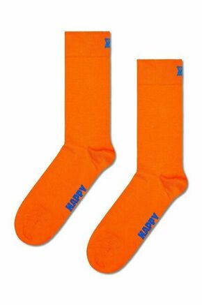 Nogavice Happy Socks Solid Sock oranžna barva - oranžna. Nogavice iz kolekcije Happy Socks. Model izdelan iz elastičnega