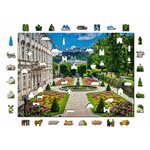 Wooden city Lesena sestavljanka Palača Mirabell in grad Salzburg 2 v 1, 1010 kosov ECO